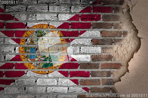 Image of Dark brick wall with plaster - Florida