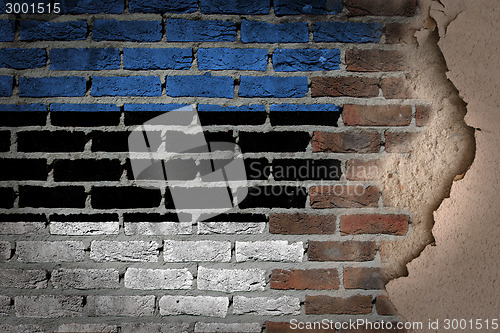 Image of Dark brick wall with plaster - Estonia