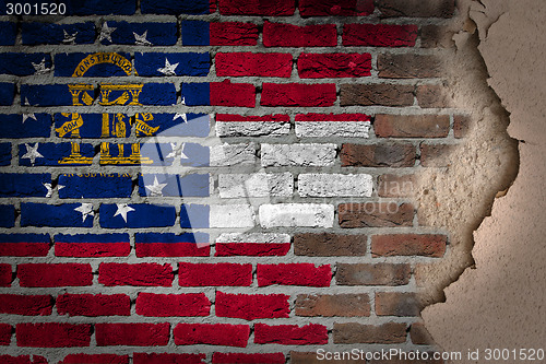 Image of Dark brick wall with plaster - Georgia