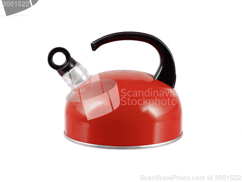 Image of Red kettle isolated