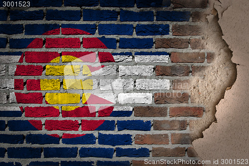 Image of Dark brick wall with plaster - Colorado