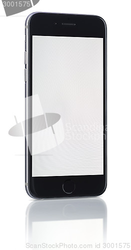Image of Phone with blank screen on white background