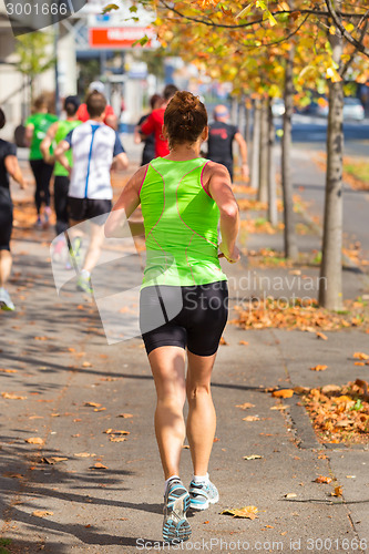 Image of Group of people running.