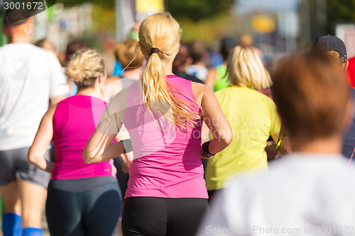 Image of Group of people running.