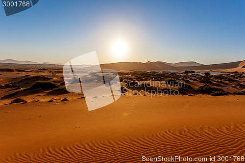 Image of sand dunes at Sossusvlei, Namibia