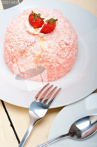 Image of fresh strawberry and whipped cream dessert