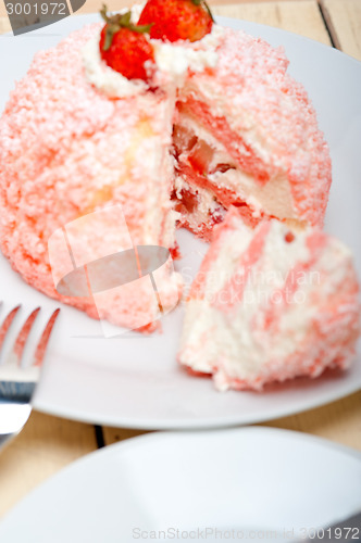 Image of fresh strawberry and whipped cream dessert