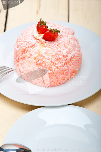Image of fresh strawberry and whipped cream dessert