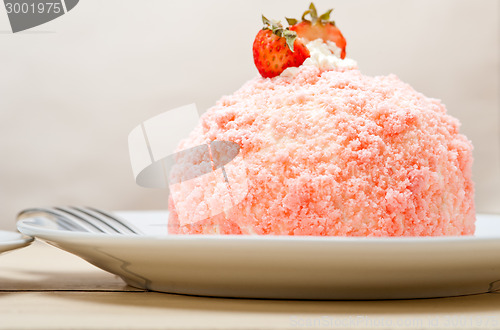 Image of fresh strawberry and whipped cream dessert