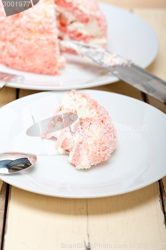 Image of fresh strawberry and whipped cream dessert