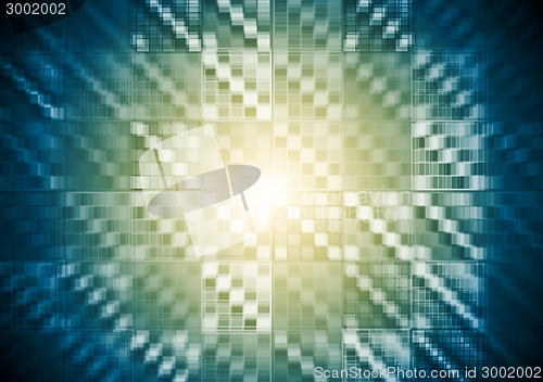 Image of Abstract shiny motion vector squares background