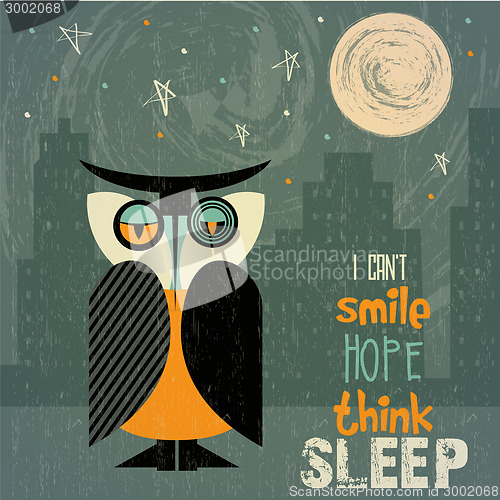 Image of owl with insomnia