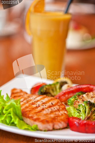 Image of salmon steak