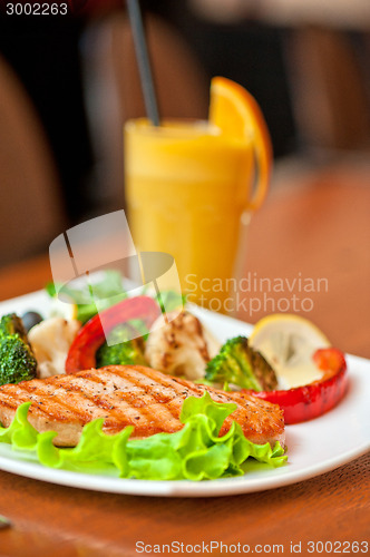 Image of salmon steak