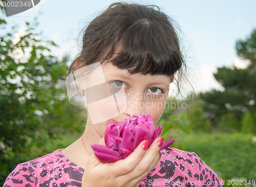 Image of Girl with flower