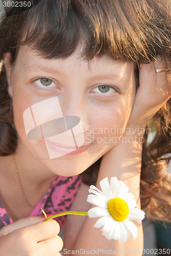 Image of Girl with flower