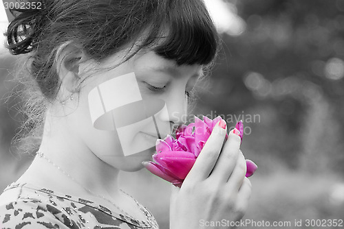 Image of Girl with flower