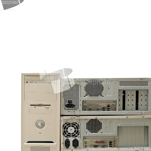 Image of old computers  for electronic recycling