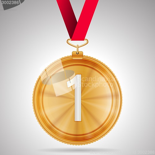 Image of Vector illustration of first place medal