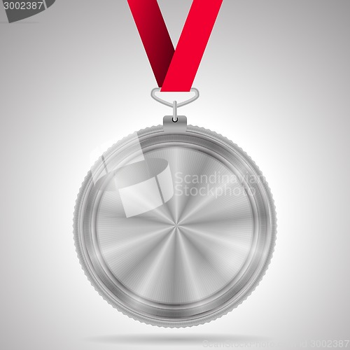 Image of Vector illustration of silver medal
