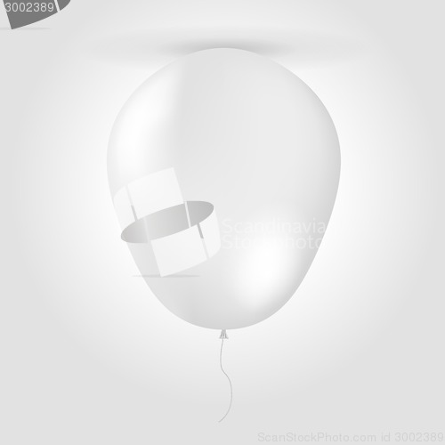 Image of Vector illustration of white balloon mock up