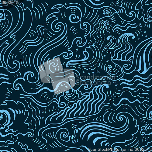 Image of Sea background. Hand drawn vector illustration