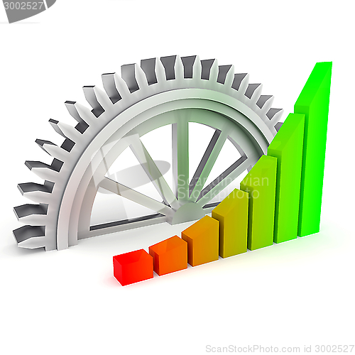 Image of Business chart and gear
