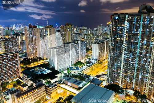 Image of City life in Hong Kong at night