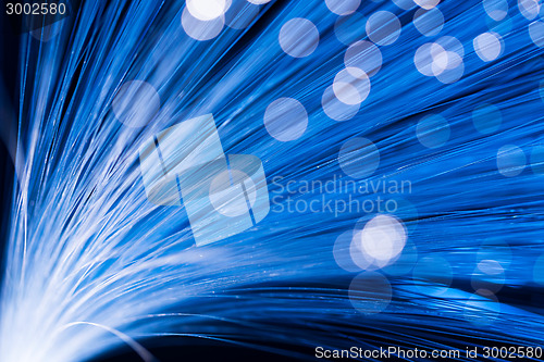 Image of Optical fibre in blue