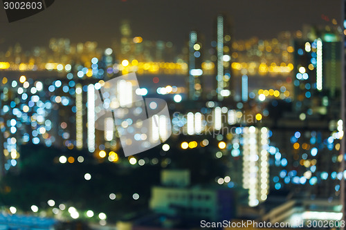 Image of Blurred city view at night