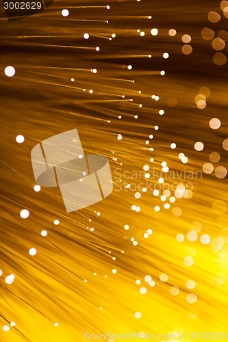 Image of Golden glowing fibre optic