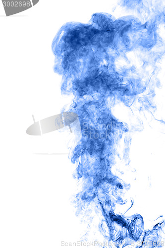 Image of Blue smoke on white