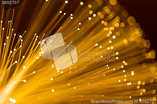 Image of Yellow fiber optics cable