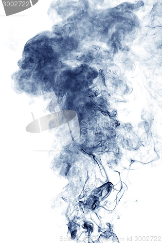 Image of Blue smoke on white 