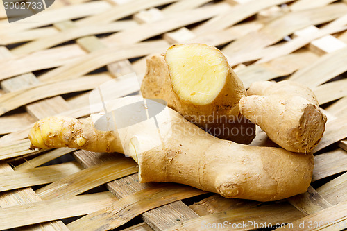 Image of Ginger on bamboo