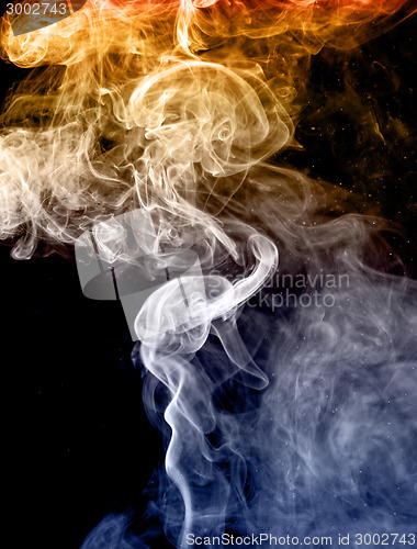 Image of Yellow and blue smoke 