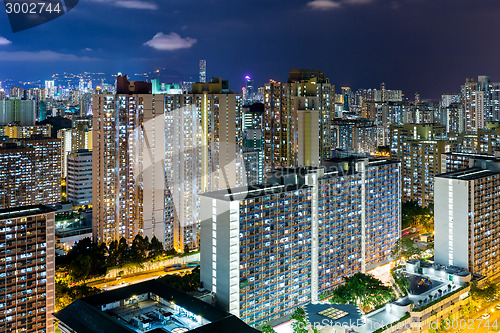 Image of Hong Kong city life at night