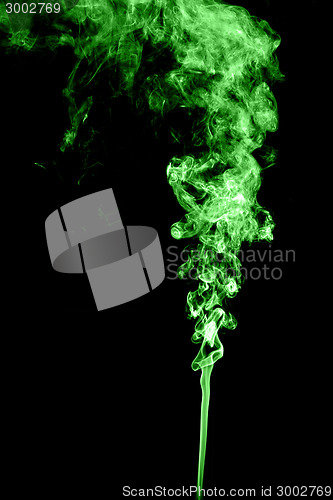 Image of Green colored smoke