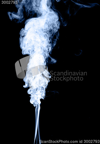 Image of White smoke on black