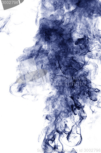 Image of Blue smoke on white