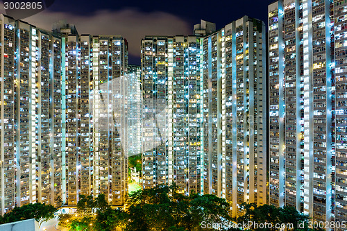 Image of Compact life in Hong Kong at night