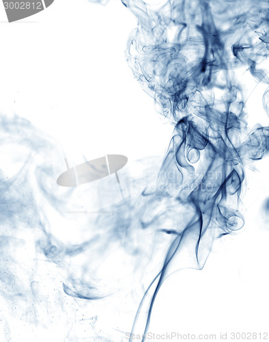 Image of Blue smoke on white