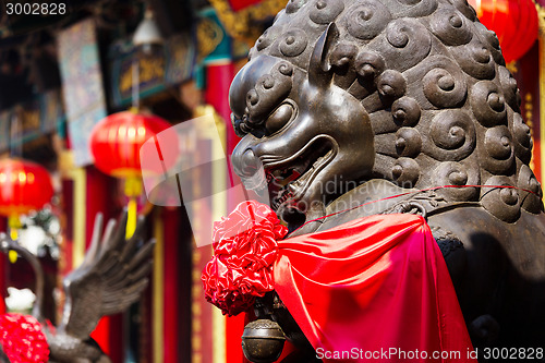 Image of Imperial Lion in Chinese temple