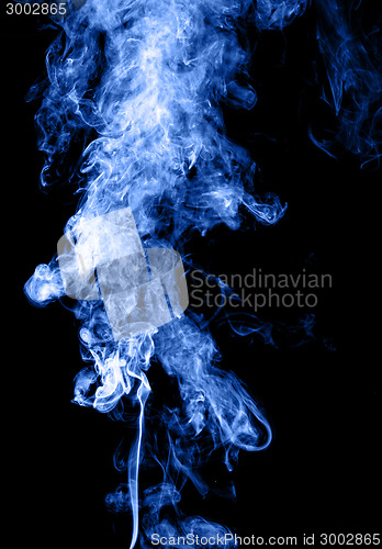 Image of Blue smoke on black 