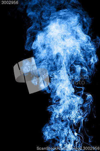 Image of Blue smoke on black