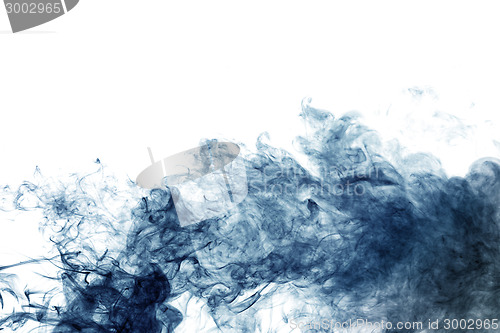 Image of Blue smoke on white 