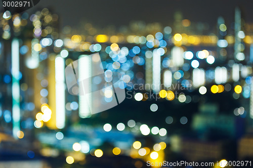 Image of Blurred unfocused city view at night 