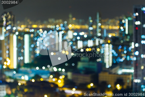 Image of Blured light in Hong Kong city