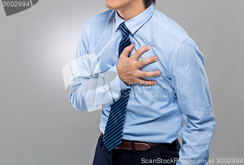 Image of Businessman with heart attack