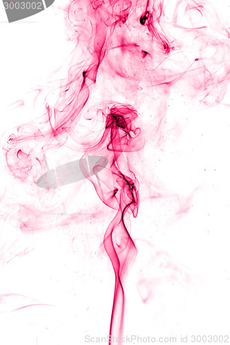 Image of Pink smoke on white background